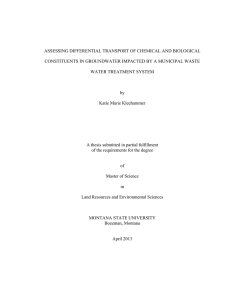 ASSESSING DIFFERENTIAL TRANSPORT OF CHEMICAL AND BIOLOGICAL