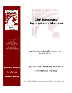 GRP Rangeland Insurance for Montana