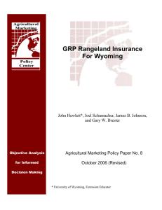 GRP Rangeland Insurance For Wyoming