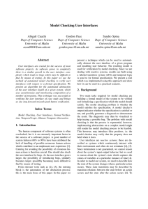 Model Checking User Interfaces