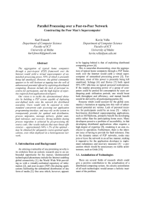 Parallel Processing over a Peer-to-Peer Network