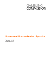 Licence conditions and codes of practice February 2015 (Updated April 2015)