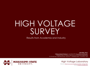 HIGH VOLTAGE SURVEY High Voltage Laboratory Results from Academia and Industry