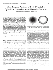 Modeling and Analysis of Body Potential of Cylindrical Gate-All-Around Nanowire Transistor