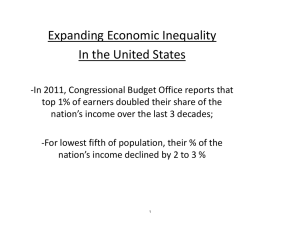 Expanding Economic Inequality In the United States