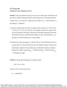 10.37 Spring 2007 Problem Set 2 due Wednesday, Feb. 21.  Problem 1.