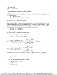 10.37 Spring 2007 Problem Set 10 Solutions