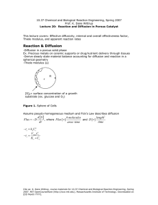 10.37 Chemical and Biological Reaction Engineering, Spring 2007