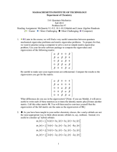 5.61 Quantum Mechanics Fall 2013 Problem Set #7