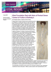 Klimt Foundation Deal with Heirs of Portrait Owner