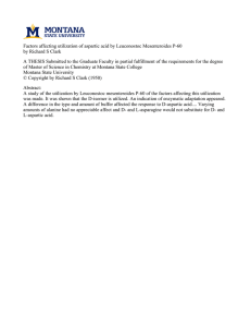 Factors affecting utilization of aspartic acid by Leuconostoc Mesenteroides P-60