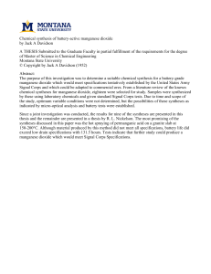 Chemical synthesis of battery-active manganese dioxide by Jack A Davidson