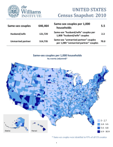 UNITED STATES Census Snapshot: 2010 Same-sex couples per 1,000 Same-sex couples