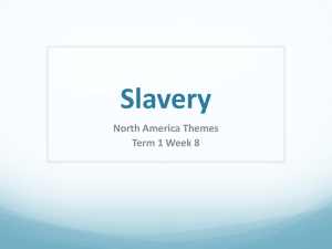 Slavery North America Themes Term 1 Week 8