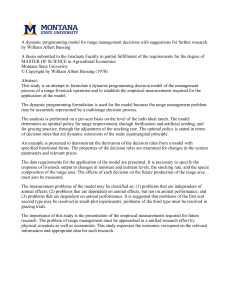 A dynamic programming model for range management decisions with suggestions... by William Albert Bussing