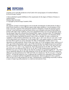 Lactation curves and milk production in beef cattle with varying... by David George Casebolt