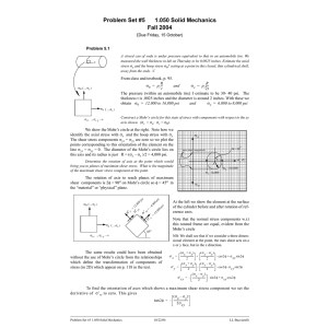 Problem Set #5 1.050 Solid Mechanics Fall 2004 (