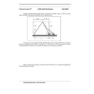 Class Exercise #7 1.050 Solid Mechanics Fall 2004