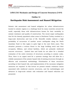 1.054/1.541 Mechanics and Design of Concrete Structures Spring 2004 Prof. Oral Buyukozturk