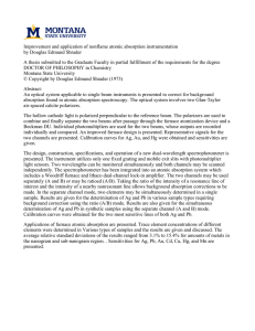 Improvement and application of nonflame atomic absorption instrumentation