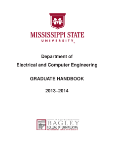 Department of Electrical and Computer Engineering GRADUATE HANDBOOK 2013–2014