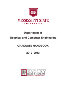 Department of Electrical and Computer Engineering GRADUATE HANDBOOK 2012–2013