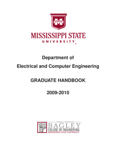 Department of Electrical and Computer Engineering GRADUATE HANDBOOK 2009-2010