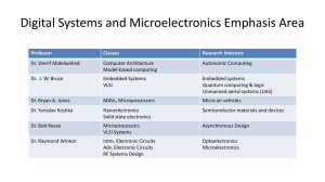 Digital Systems and Microelectronics Emphasis Area