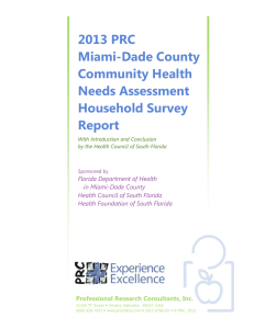 2013 PRC Miami-Dade County Community Health Needs Assessment