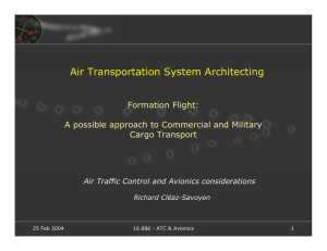Air Transportation System Architecting Formation Flight: Cargo Transport