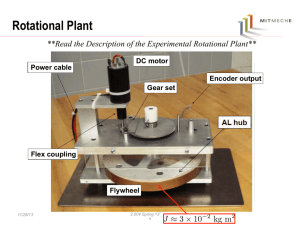 Rotational Plant **Read the Description of the Experimental Rotational Plant** J