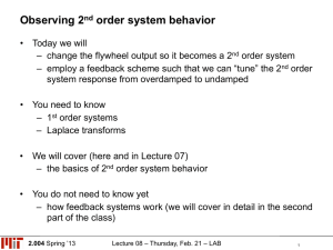 Observing 2 order system behavior