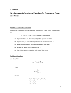 Lecture 4 Development of Constitutive Equations for Continuum, Beams and Plates