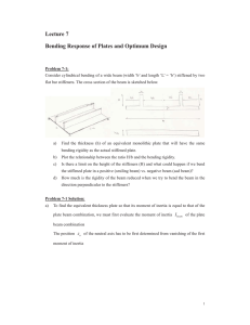 Lecture 7 Bending Response of Plates and Optimum Design