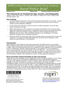 Rural Policy Brief  RUPRI Center for Rural Health Policy Analysis