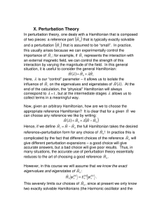 ( ) X. Perturbation Theory
