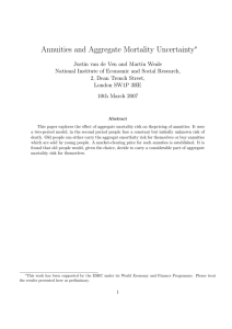 Annuities and Aggregate Mortality Uncertainty