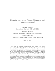 Financial Integration, Financial Deepness and Global Imbalances