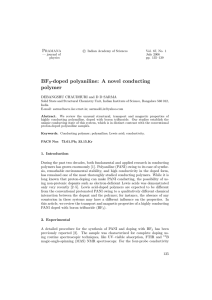 BF -doped polyaniline: A novel conducting polymer P