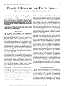 Capacity of Queues Via Point-Process Channels , Senior Member, IEEE,