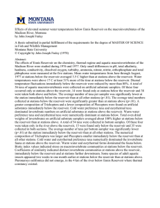 Effects of elevated summer water temperatures below Ennis Reservoir on... Madison River, Montana