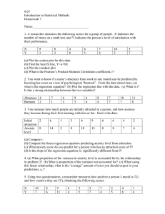 9.07 Introduction to Statistical Methods Homework 7 Name: __________________________________
