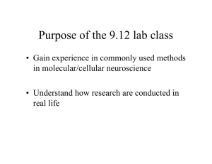 Purpose of the 9.12 lab class