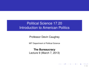 Political Science 17.20 Introduction to American Politics Professor Devin Caughey