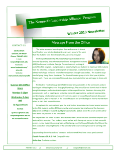 ewsletter Winter 2013 N  Message From the Office