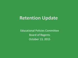 Educational Policies Committee Board of Regents October 13, 2015