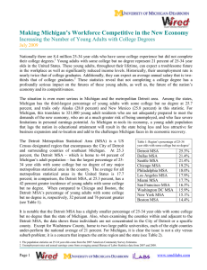 Making Michigan’s Workforce Competitive in the New Economy July 2009