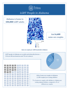 LGBT People in Alabama 6,600 same-sex couples