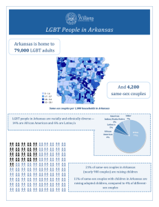 LGBT People in Arkansas 4,200 same-sex couples