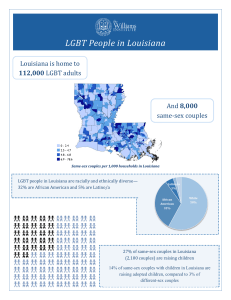 LGBT People in Louisiana 8,000 same-sex couples